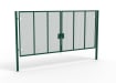 A Green 2.4m high x 6.0m Wide Double Leaf 358 Apollo Security Gate with Latch Lock Handles
