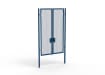 A Blue 3.0m high x 2.0m Wide Double Leaf 358 Apollo Security Gate with Quick Exit DigiLock