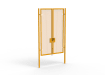 A Yellow 3.0m high x 2.0m Wide Double Leaf 358 Apollo Security Gate with Latch Locks