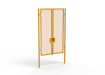 A Yellow 3.0m high x 2.0m Wide Double Leaf 358 Apollo Security Gate with Quick Exit DigiLock