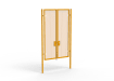 A Yellow 3.0m high x 2.0m Wide Double Leaf 358 Apollo Security Gate with Unislide Latch