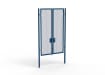 A Blue 3.0m high x 2.0m Wide Double Leaf 358 Apollo Security Gate with Unislide Latch