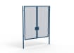 A Blue 3.0m high x 3.0m Wide Double Leaf 358 Apollo Security Gate with Unislide Latch