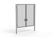 A Grey 3.0m high x 3.0m Wide Double Leaf 358 Apollo Security Gate with Unislide Latch