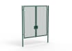A Green 3.0m high x 3.0m Wide Double Leaf 358 Apollo Security Gate with Latch Lock Handles