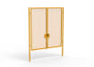A Yellow 3.0m high x 3.0m Wide Double Leaf 358 Apollo Security Gate with Latch Lock Handles
