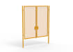 A Yellow 3.0m high x 3.0m Wide Double Leaf 358 Apollo Security Gate with Unislide Latch