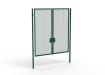 A Green 3.0m high x 3.0m Wide Double Leaf 358 Apollo Security Gate with Latch Lock 
