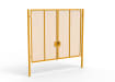 A Yellow 3.0m high x 4.0m Wide Double Leaf 358 Apollo Security Gate with Latch Lock