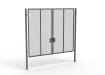 A Grey 3.0m high x 4.0m Wide Double Leaf 358 Apollo Security Gate with Latch Lock