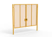A Yellow 3.0m high x 4.0m Wide Double Leaf 358 Apollo Security Gate with Unislide Latch