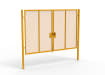 A Yellow 3.0m high x 4.0m Wide Double Leaf 358 Apollo Security Gate with Latch Lock Handles