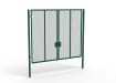 A Green 3.0m high x 4.0m Wide Double Leaf 358 Apollo Security Gate with Latch Lock