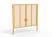 A Yellow 3.0m high x 4.0m Wide Double Leaf 358 Apollo Security Gate with Quick Exit Digilock