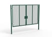 A Green 3.0m high x 4.0m Wide Double Leaf 358 Apollo Security Gate with Quick Exit Digilock