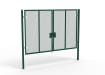 A Green 3.0m high x 4.0m Wide Double Leaf 358 Apollo Security Gate with Unislide Latch