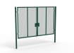 A Green 3.0m high x 4.0m Wide Double Leaf 358 Apollo Security Gate with Latch Lock Handles