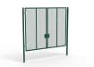 A Green 3.0m high x 4.0m Wide Double Leaf 358 Apollo Security Gate with Quick Exit Digilock