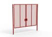 A Red 3.0m high x 4.0m Wide Double Leaf 358 Apollo Security Gate with Unislide Latch