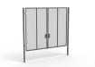 A Grey 3.0m high x 4.0m Wide Double Leaf 358 Apollo Security Gate with Quick Exit Digilock