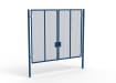 A Blue 3.0m high x 4.0m Wide Double Leaf 358 Apollo Security Gate with Latch Lock