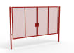 A Red 3.0m high x 5.0m Wide Double Leaf 358 Apollo Security Gate with Latch Lock Handles