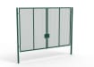 A Green 3.0m high x 5.0m Wide Double Leaf 358 Apollo Security Gate with Latch Locks