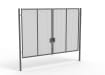 A Grey 3.0m high x 5.0m Wide Double Leaf 358 Apollo Security Gate with Quick Exit Digilock