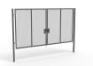 A Grey 3.0m high x 5.0m Wide Double Leaf 358 Apollo Security Gate with Quick Exit Digilock