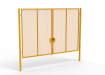 A Yellow 3.0m high x 5.0m Wide Double Leaf 358 Apollo Security Gate with Latch Lock Handles