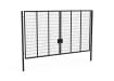 Black Apollo® 3.0m High x 6.0m Wide 358 Prison Mesh Double Leaf Gate Kit with Latch Lock