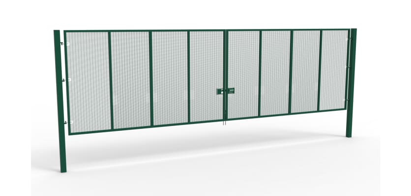 Green Apollo® 3.0m High 358 Prison Mesh Double Leaf Gate Kit with Unislide Latch 