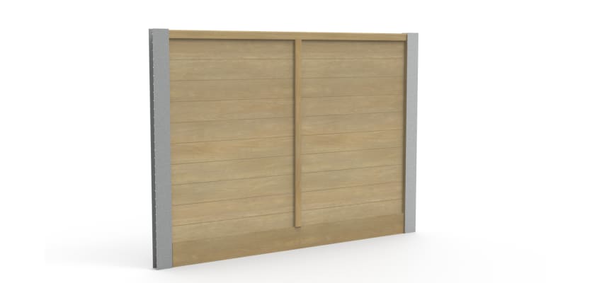 EchoGroove Lite Timber Panel with Steel DuraPosts at each side