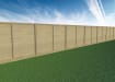 A line of EchoGroove Lite Timber Acoustic Panels with Timber Posts