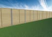 A row of EchoGroove Lite Wooden Acoustic Panels with Steel DuraPosts