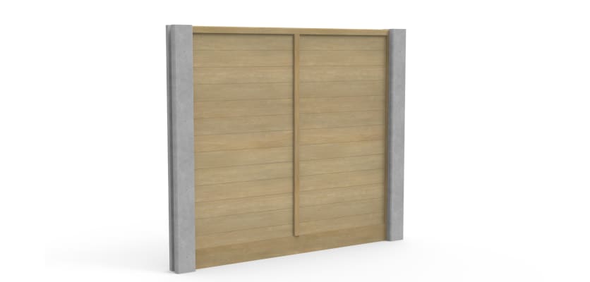 EchoGroove Lite Timber Panel with Concrete Posts