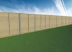 A line of EchoGroove Lite Panels with DuraPosts