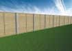 A row of EchoGroove Lite Panels with Concrete Posts