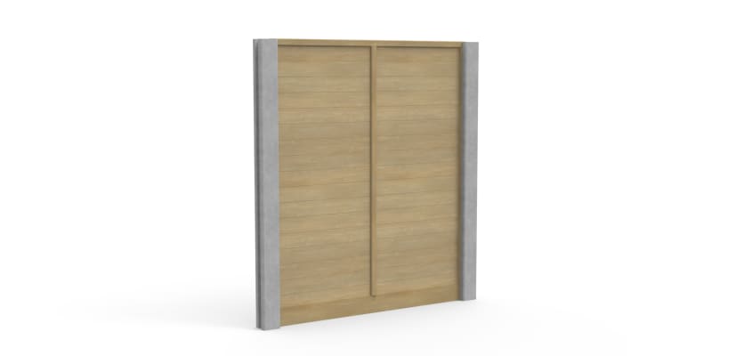 EchoGroove Lite Panel with Concrete Posts