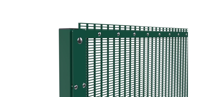 Close up of ProFence® 2m Mesh Fencing Panel Corner