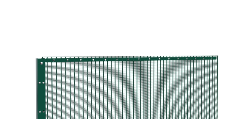 Green Corner of ProFence® 2X SR2 (B3) LPS 1175 2.4m High Mesh Fencing Kit
