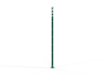 2 metre high gree ProFence fence post showing the fixings and bolt down ends