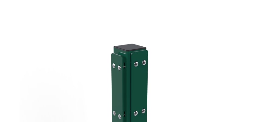 2 metre high corner fence post from the ProFence range