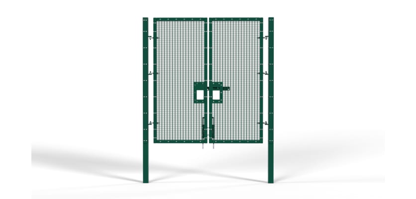 Green 2.0m x 3.0m Wide ProFence® 2X SR2 (B3) LPS 1175 Double Gate Leaf Kit