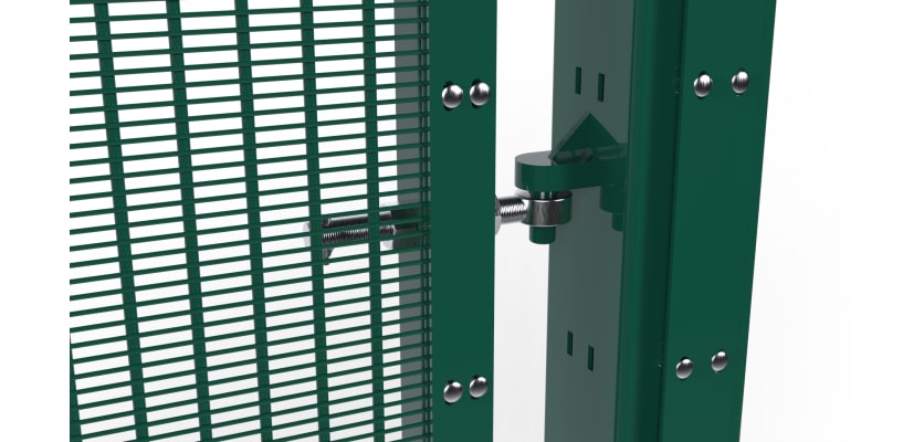 Gate hinge on 2.0m x 4.0m Wide ProFence® 2X SR2 (B3) LPS 1175 Double Gate Leaf Kit