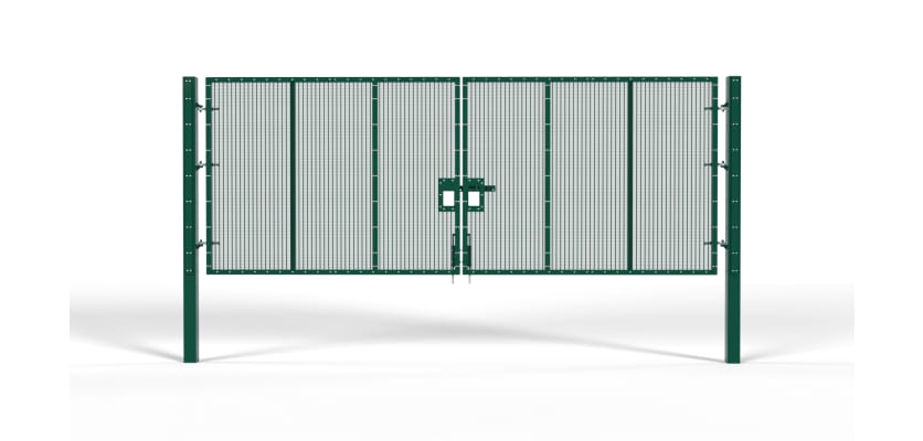 Green 2.0m x 4.0m Wide ProFence® 2X SR2 (B3) LPS 1175 Double Gate Leaf Kit