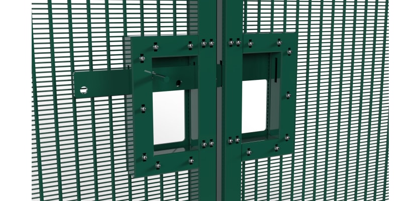 Gate slider on 2.0m x 5.0m Wide ProFence® 2X SR2 (B3) LPS 1175 Double Gate Leaf Kit