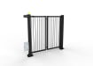 FFL RapidFold Single Leaf Gate - Vertical Bar Infill - Black RAL 9005