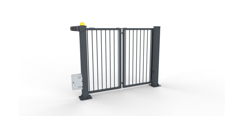 FFL RapidFold Single Leaf Gate - Vertical Bar Infill - Anthracite Grey RAL 7016