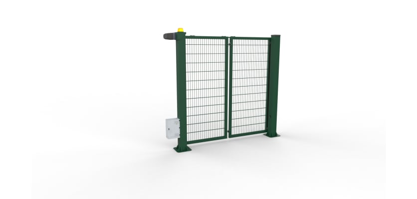 FFL RapidFold Single Leaf Gate - 868 Mesh Infill - Green RAL 6005
